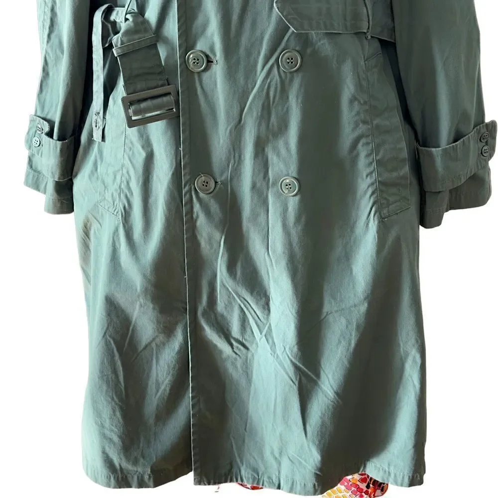 Rolane Sportswear, INC Vintage Men’s Military Trench Coat Army Green Size 36R